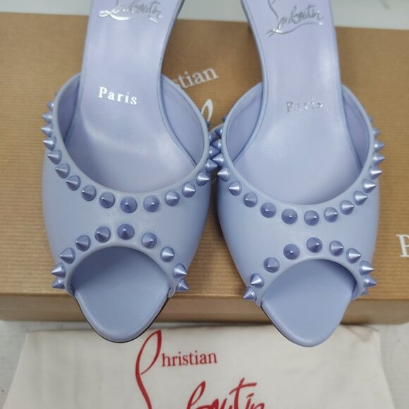 Christian Louboutin ME DOLLY SPIKE Skylight Purple Stud Heel Sandal - Picture 9 of 12